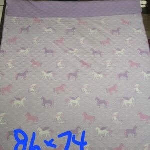 Purple Unicorn Thin Quilt Style Blanket